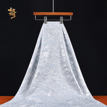 中国风灰蓝色石岩纹理不规则提花创意服装窗帘背景装饰画面料家纺