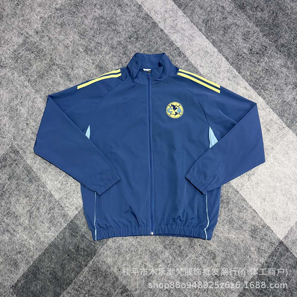 American team men's windbreaker football sports training jacket with stand-up collar, embroidered, cross-border wholesale