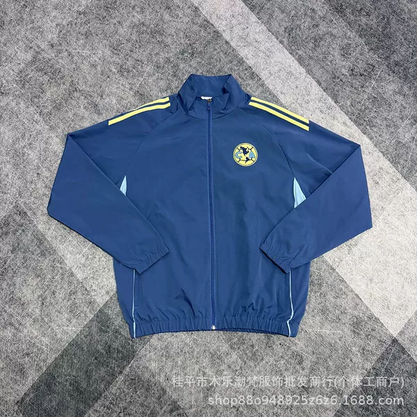 American team men's windbreaker football sports training jacket with stand-up collar, embroidered, cross-border wholesale