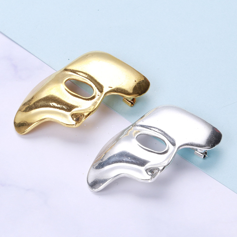 新款欧美个性复古森系面具胸针女ins简约肖像人头像别针配饰饰品
