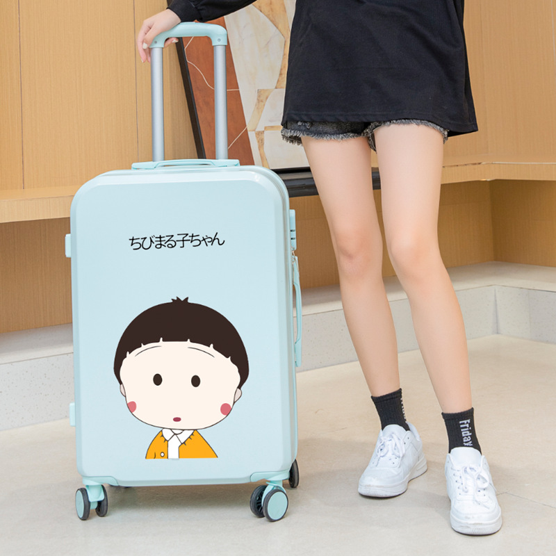 Qicheng Yugui caja de la carretilla del perro lindo equipaje de 18 pulgadas de dibujos animados estudiante femenino de alta apariencia japonés embarque caso