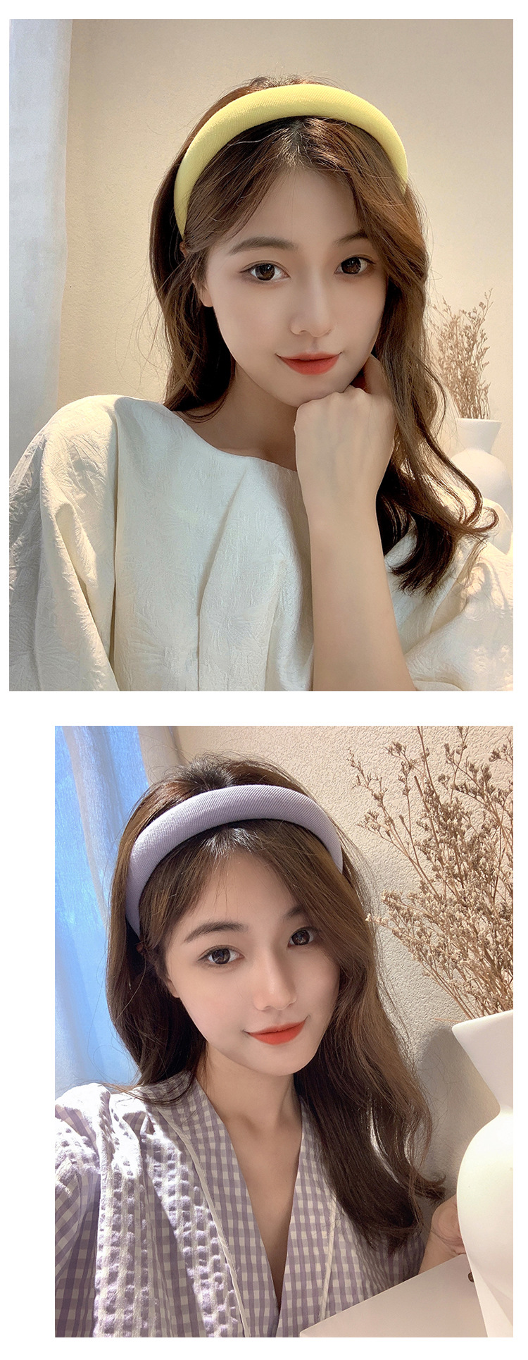 طوق الشعر الإسفنج ذو الحواف العريضة على الطريقة الكورية ، أنثى ذات قمة الجمجمة العالية ، Xia Wanghong ، 2021 ، عصابة الشعر الأحمر الصافية الجديدة display picture 4