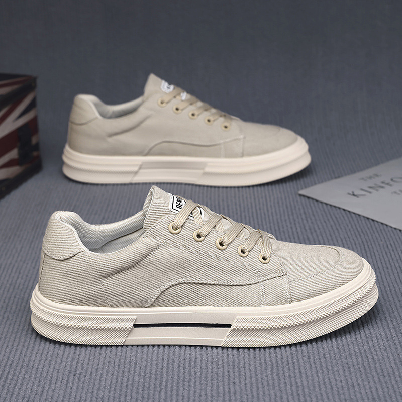 Zapatos de lona zapatos de hombre 2025 nuevo estilo de primavera estilo fino moda ligera y simple personalidad transpirable todo-fósforo zapatillas de deporte casuales
