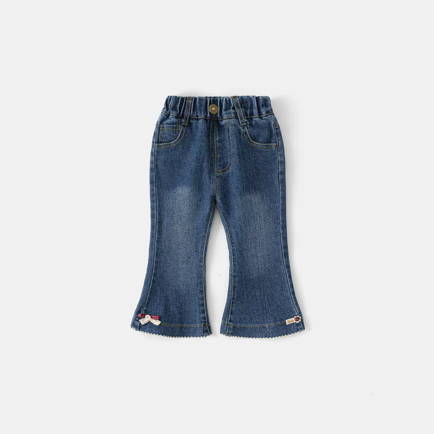 2026年新款女童裤子春秋款宝宝秋装洋气小童喇叭裤春季儿童牛仔裤