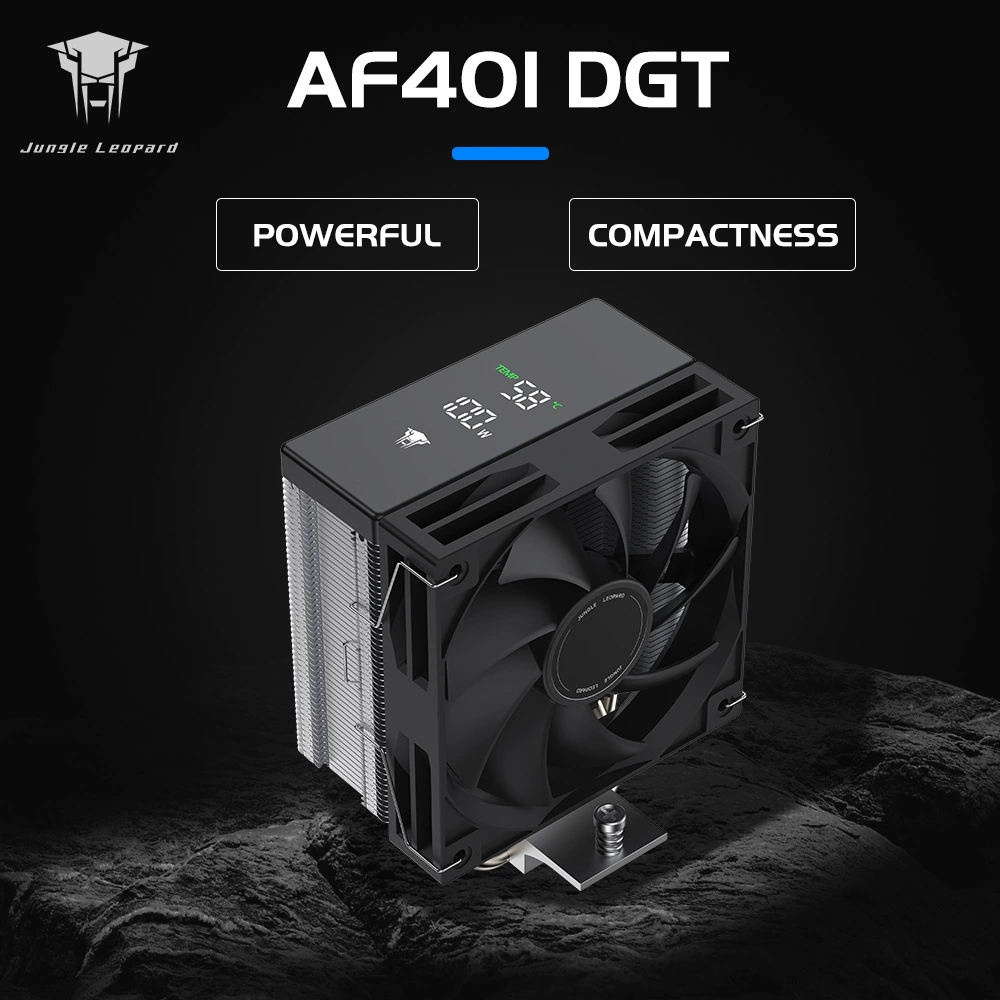Крышка верхняя Jungle Leopard AF401 с цифровым дисплеем, для настольного компьютера 12 см, управление температурой, бесшумный радиатор CPU
