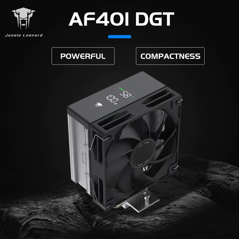 Крышка верхняя Jungle Leopard AF401 с цифровым дисплеем, для настольного компьютера 12 см, управление температурой, бесшумный радиатор CPU