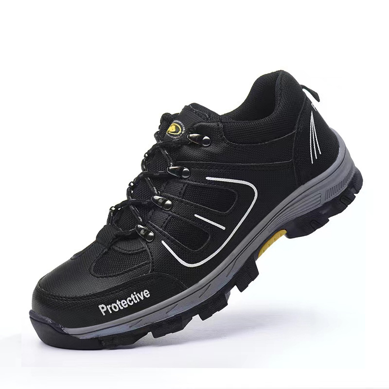Zapatos de seguridad de Montañismo de verano para hombres de malla transpirable antideslizante puntera de acero zapatos de seguridad anti-Smashing anti-piercing sitio de construcción ZAPATOS DE TRABAJO