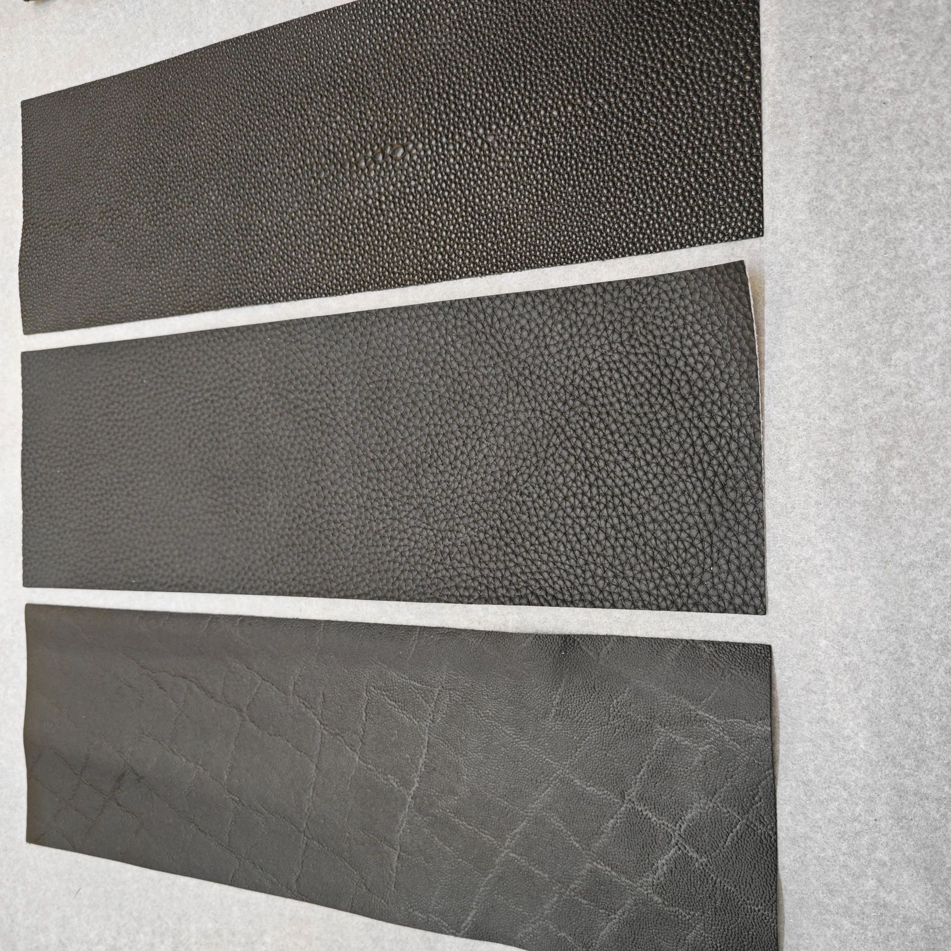 大象耳纹黑色荔枝纹 蜥蜴纹牛皮台球杆握把皮块 头层真皮现货批发