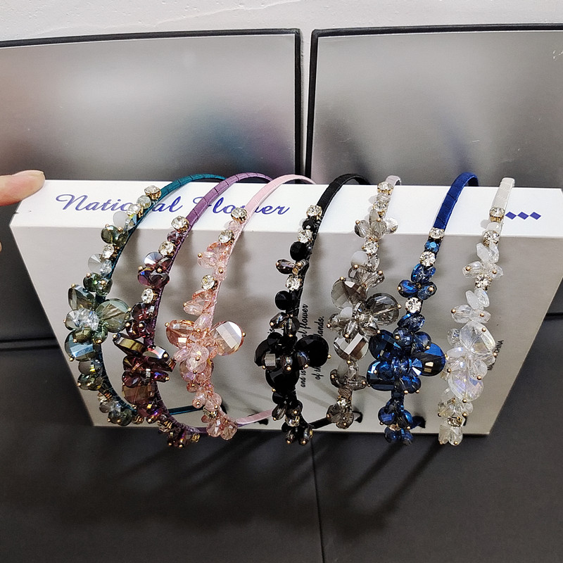 Fashion Style Fashion Women'S Geometric Artificial Crystal Jewelry Headband