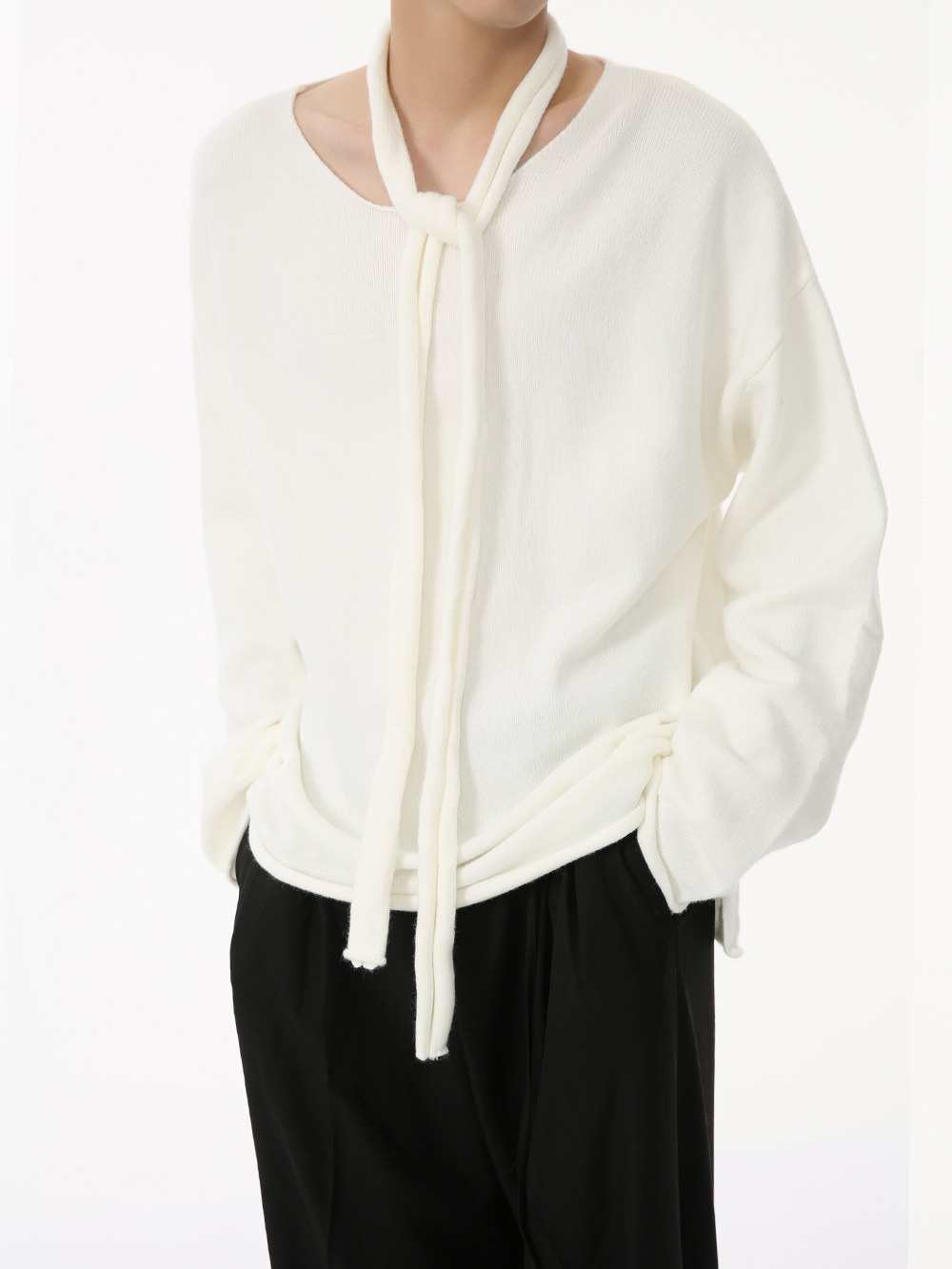 MTLCLOTHES Hombres| 2024 otoño nuevos productos Hanfeng perezoso de alto nivel abstinencia gran cuello suéter de color sólido