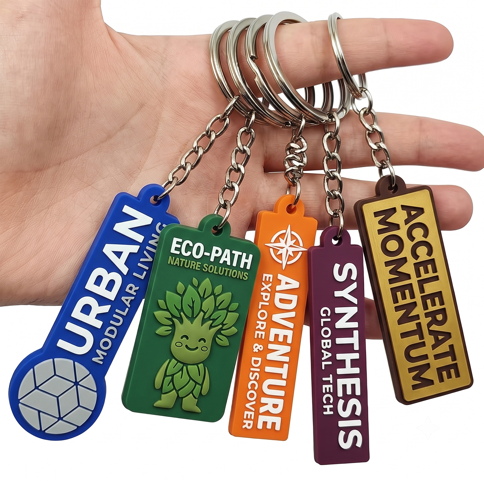 PVC keychain customization factory, soft rubber three-dimensional letter pendants, corporate promotional gifts, custom cultural and creative merchandise