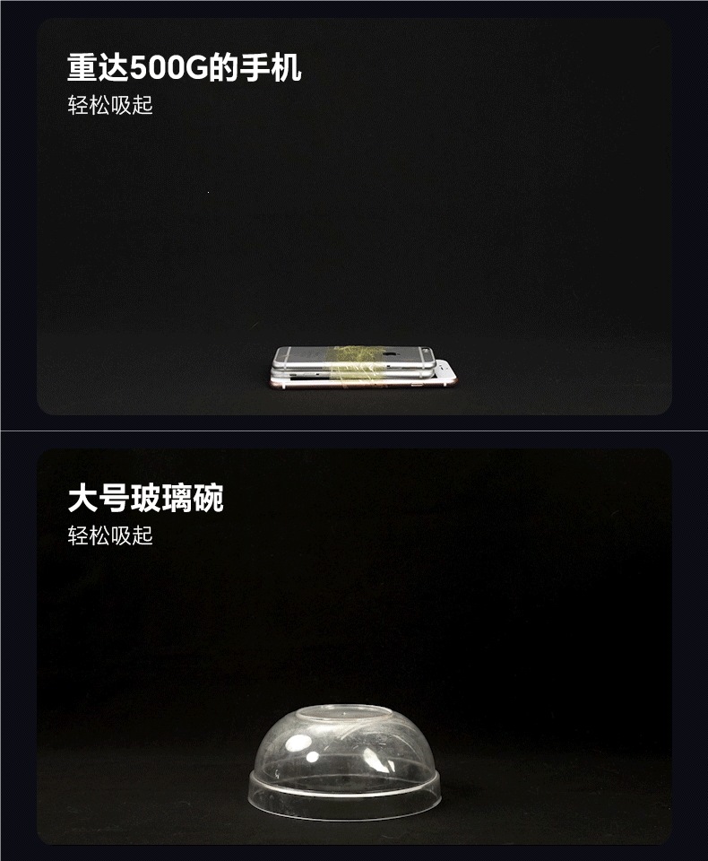 Car vacuum cleaner, wireless charging, dual-purpose for suction and blowing, small and portable, suitable for home and car use, high power