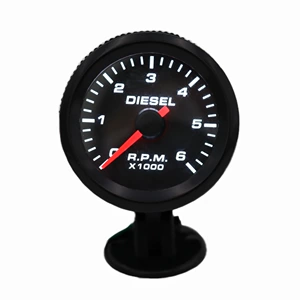 Cross-Border Hot-Selling 2-Inch 52mm Diesel Vehicle Tachometer 0-6000Rpm 12V Car Instrument with Instrument Cup