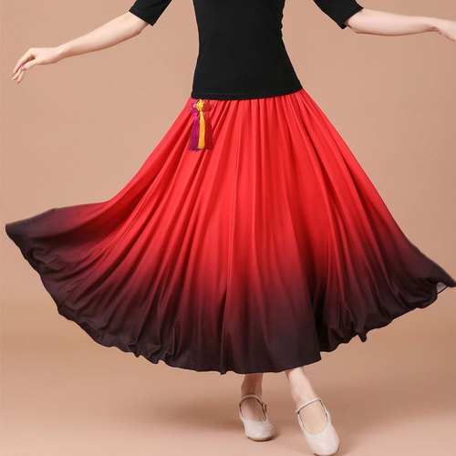 Square dance skirt dancing clothes skirt dance ballroom dance skirt competition female dance costume large skirt