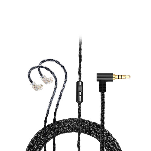 JCALLY JC16 silver-plated headphone upgrade line 0.750.78mmcx circle iron moving iron fever headphones
