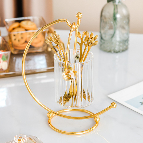 Glass dried fruit dish with plastic cover double ear tray snack plate snack cake plate Nordic light luxury snack plate