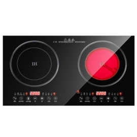 双头炉2200W 电磁炉家用大功率电陶炉嵌入式双灶电磁灶台式光波炉