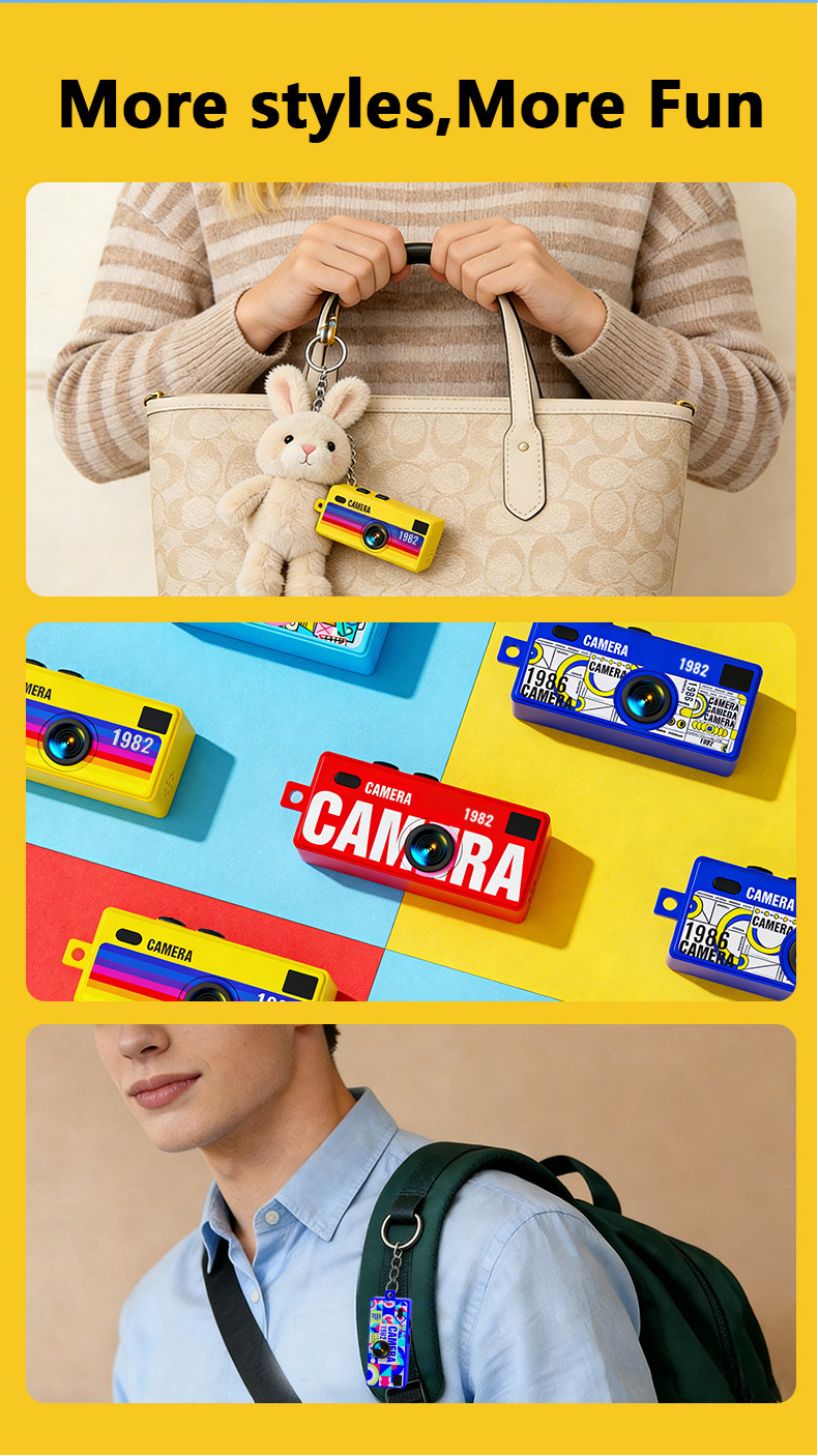 Retro mini pocket-kamera med filter för resor_voghion.com