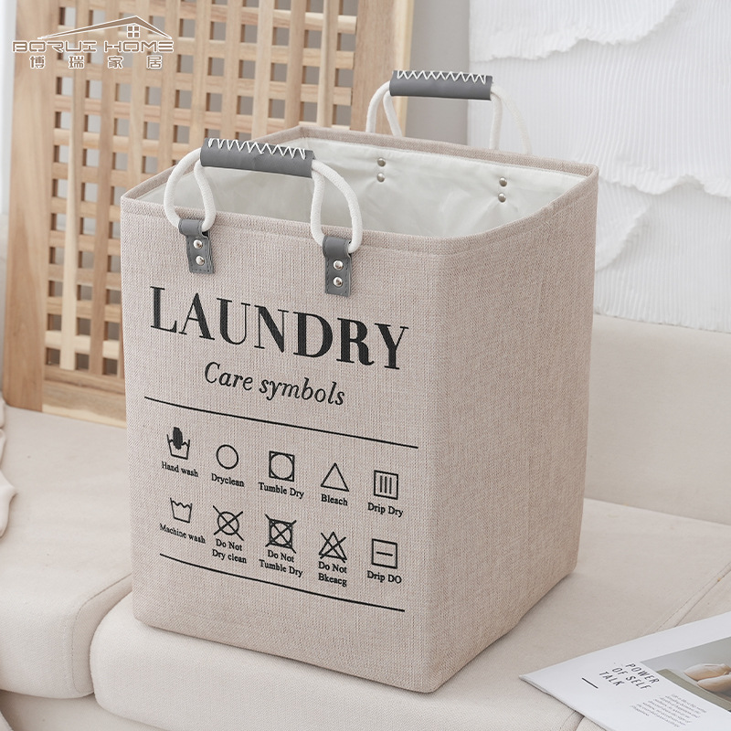 Cesta de almacenamiento de ropa grande transfronteriza cuerda de algodón cesta de almacenamiento de artículos diversos simple portátil material de lino cesta de almacenamiento a prueba de polvo
