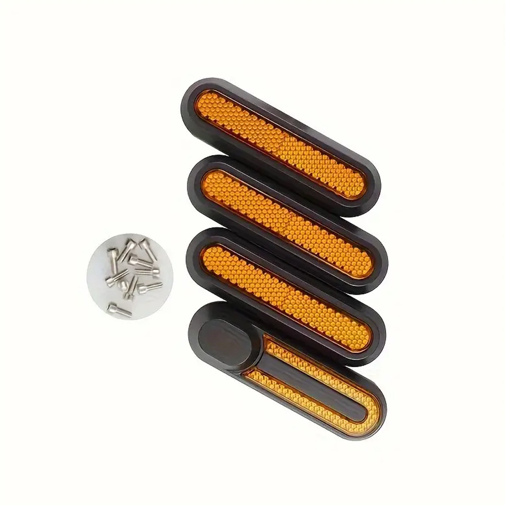 M365/Pro//1S Scooter Front Fork Left and Right Decorative Side Cover with Reflective Strip Screw Modification Decorative Accessories