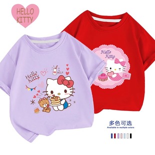 hellokitty TshirtСŮ�������t�P��؈�·��д�ͯ�A�I���俨ͨT��