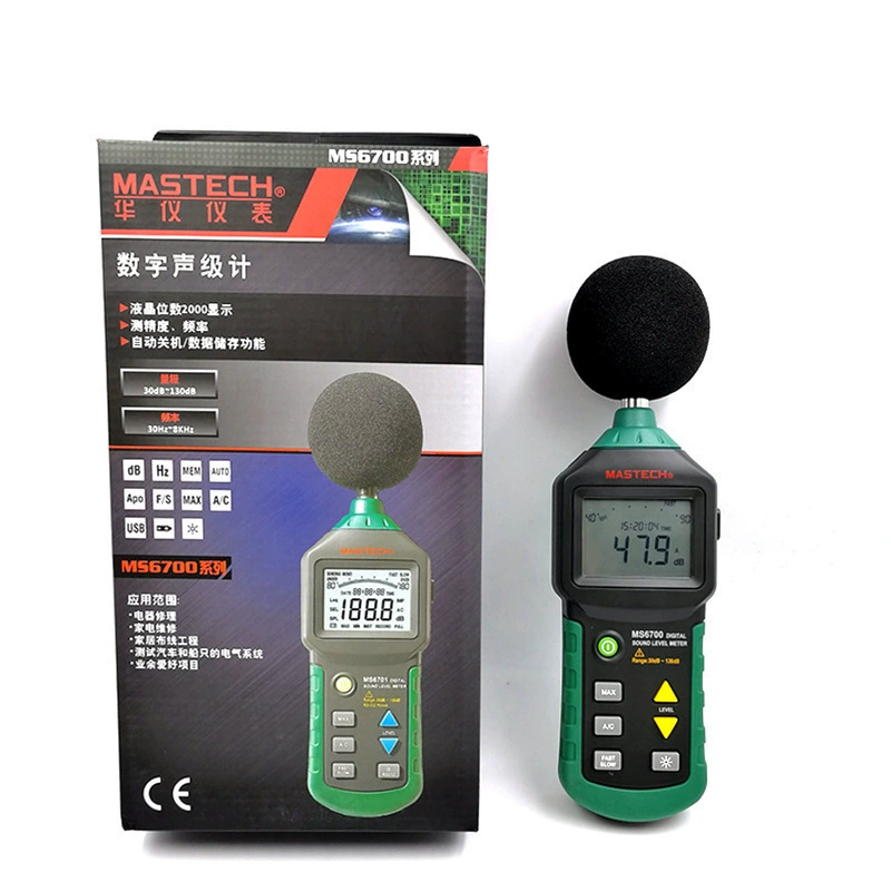 MASTECH Huayi MS6700 цифровой измеритель уровня звука измеритель шума децибел портативный измеритель шума