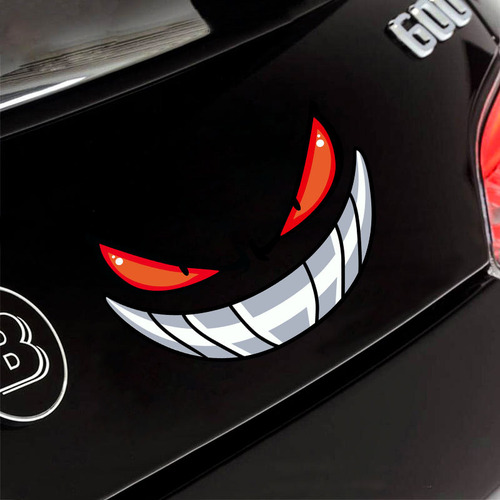 Devil Eye Car Sticker Personal Expression Sticker Electric Motorcycle Motorcycle Head Reflective Sticker Waterproof Decorative Sticker