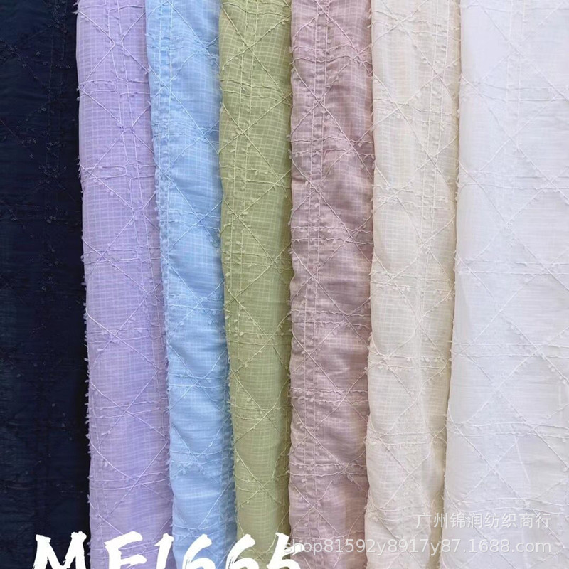 新品提花布绣花布雪纺绣花布布多色刺绣面料亮片刺绣花边