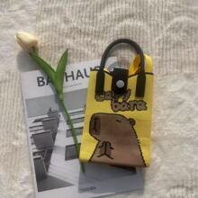 小众熊猫针织手机包单肩包斜挎包时尚外出手拎包mini斜跨手机包