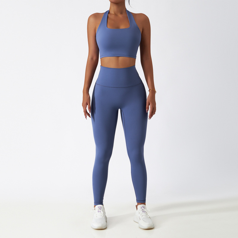 沢創裸感ヨガ服女性秋冬ファスナー長袖フィットネス服セット修身ランニングフィットネスウェア6116|undefined