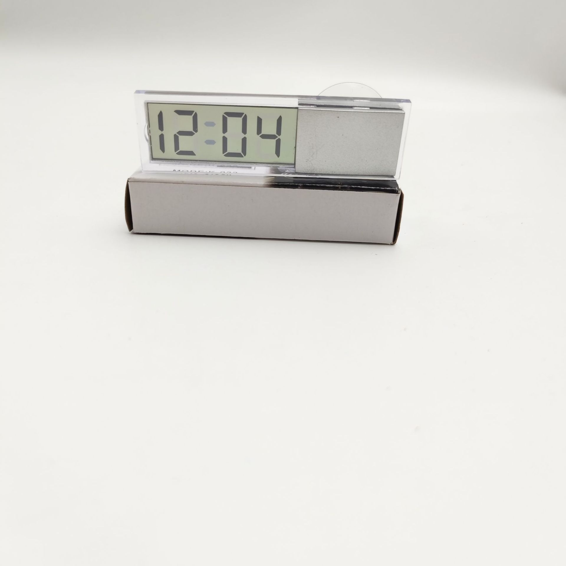 Suction Cup Electronic Clock for Display, Glass Time Display, Car Accessories, LCD Car Electronic Clock, Thermometer Display