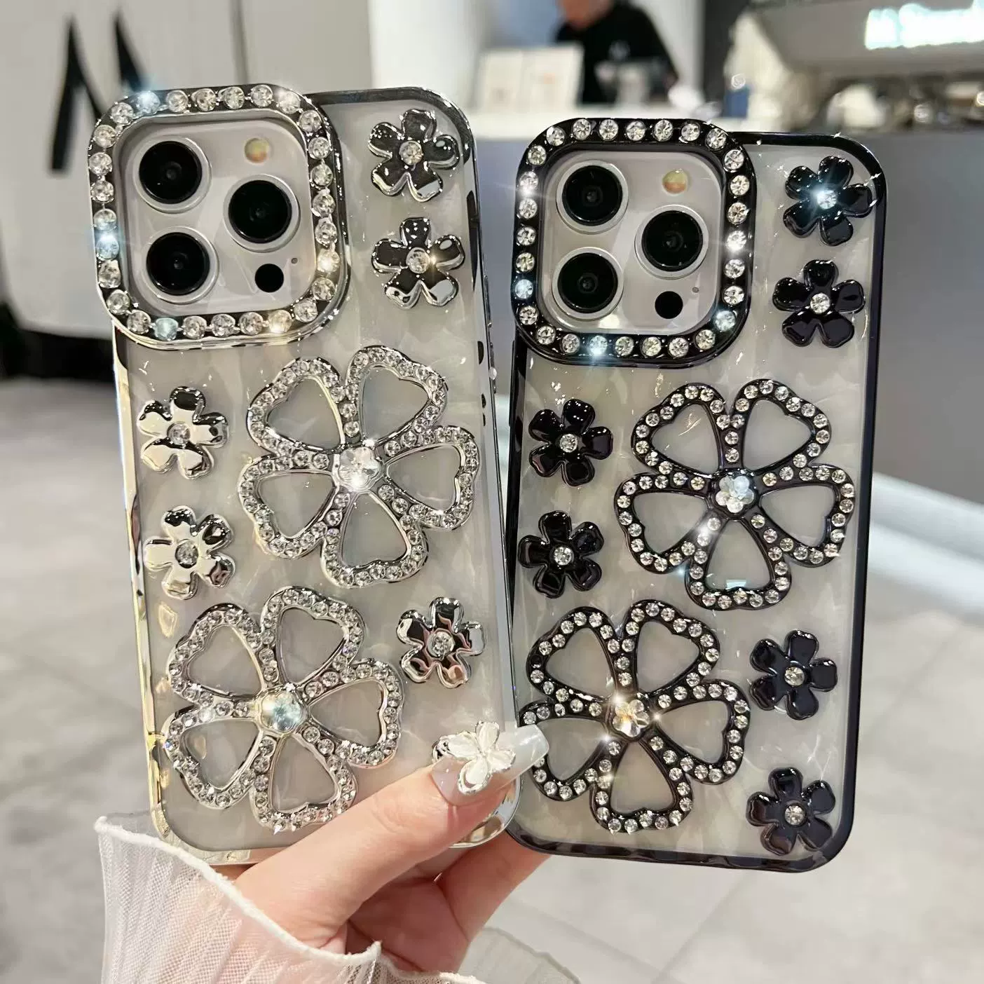 Apple, совместимый с iPhone 15, трёхмерный чехол для телефона, защитная сумка, защитный чехол, 15promax, с цветочным принтом, защита от падений