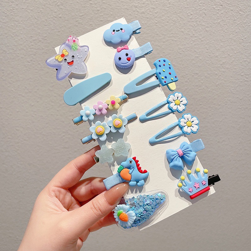 Pinza para el cabello para niños de dibujos animados coreanos, clip para flequillo en la frente femenina, horquilla rota lateral, horquilla de sentido avanzado, clip para bebé, tocado