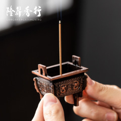 ミニ鼎香炉、家庭用屋内アロマセラピー炉、茶道の装飾品、小さな線香、白檀、垂直香立て、禅