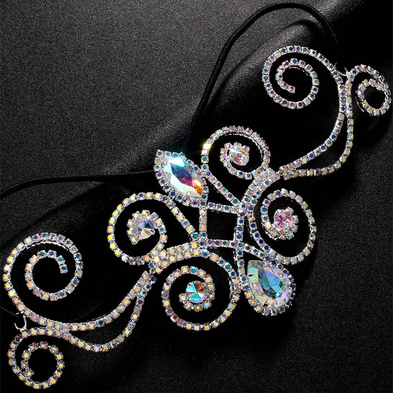 Bohemia color gota de agua correa de cabello alta sensación de diamante buje de cabello accesorios de rendimiento para mujeres Headwear