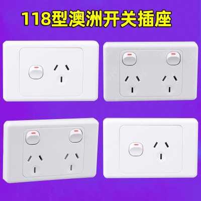 Australian Standard AUS 10A/15A Australia New Zealand Australia Wall switch socket panel 118