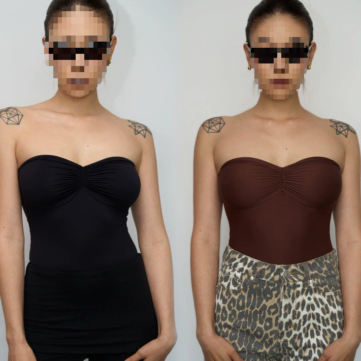 aolol так же, как skim*s'fits everybody' series, тканевый двухслойный бюстгальтер, плиссированная футболка-топ без рукавов