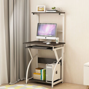 Desktop Computer Desk Home Simple Economical Student Bedroom Bookshelf Desk Combination Space-saving Simple Small Table