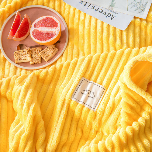 Cross-border blanket, simple milk velvet throw blanket, thickened warm nap sofa, coral flannel air-conditioned blanket