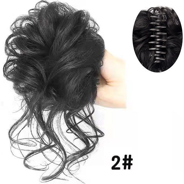 Estilo coreano elegante natural mullido perezoso temperamento peluca larga barba updo peluca bolsa Cheongsam fotografía updo accesorios para el cabello