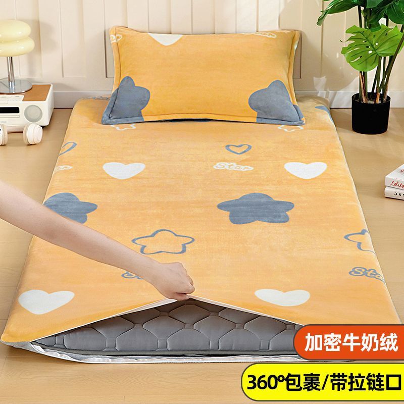 Leche de veludo dormitorio estudiante colchón de coral 90x190 colchón de invierno