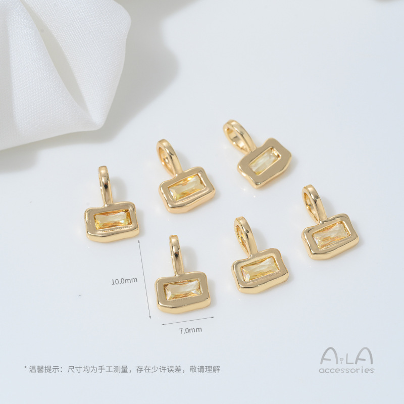 14K 電気メッキリアルゴールド象嵌ジルコニウム 12 誕生石ペンダントネックレスブレスレットブレスレットクリスタル diy ビーズアクセサリー材料|undefined