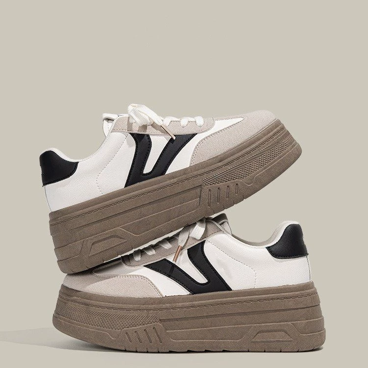 Маленькие белые туфли на толстой подошве немецкая тренировка 2024 летняя новая модель ретро кекс