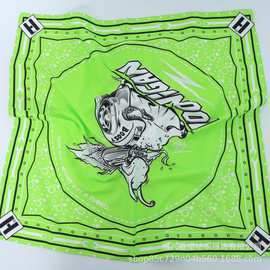 全棉数码印花方巾Bandana头巾纯棉围巾手帕 来图印LOGO印花定制做