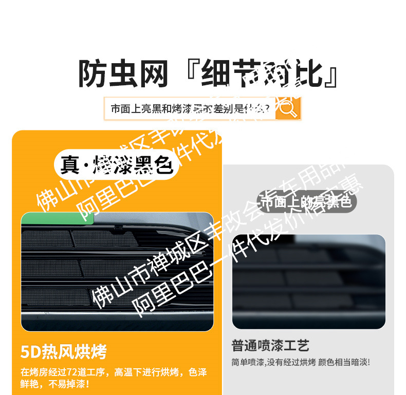 Suitable for zero running c16/c10 car insect net front face net special modified decorative strip car accessories
