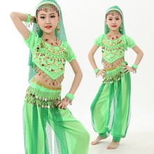 儿童印度舞演出服少儿新疆舞表演服女童肚皮舞服装幼儿民族舞蹈服