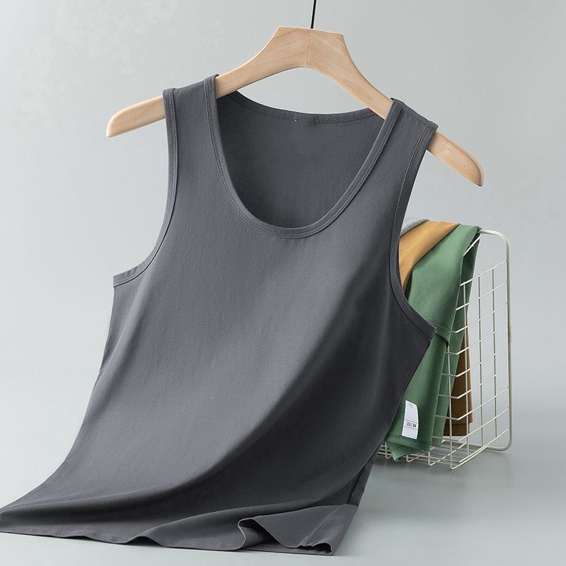 Verano nuevo chaleco de moda de hombre chaleco de cuello redondo camiseta deportiva chaleco de comercio exterior hombre explosión