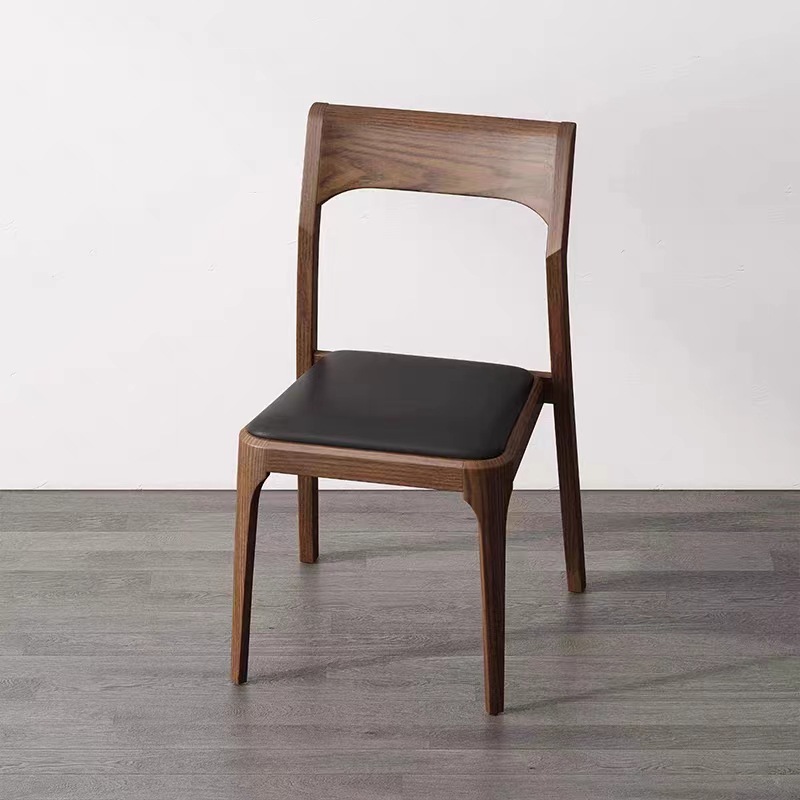 Nordic Solid Wood Dining Chair Hotel Designer Restaurant Simple Back Chair Cafe Home Solid Wood Leisure Chair