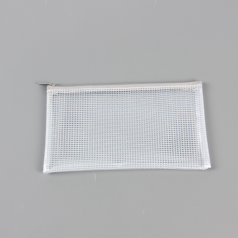 Bolsa de archivo de cremallera de malla de PVC al por mayor bolsa de archivo transparente de impresión multifuncional A4 bolsa de archivo de almacenamiento engrosada