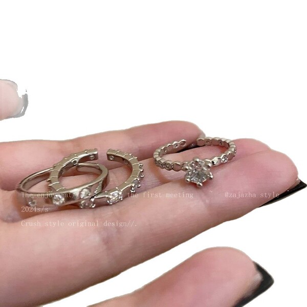 Small design sophisticated fashionable minimalistic ring with stone…